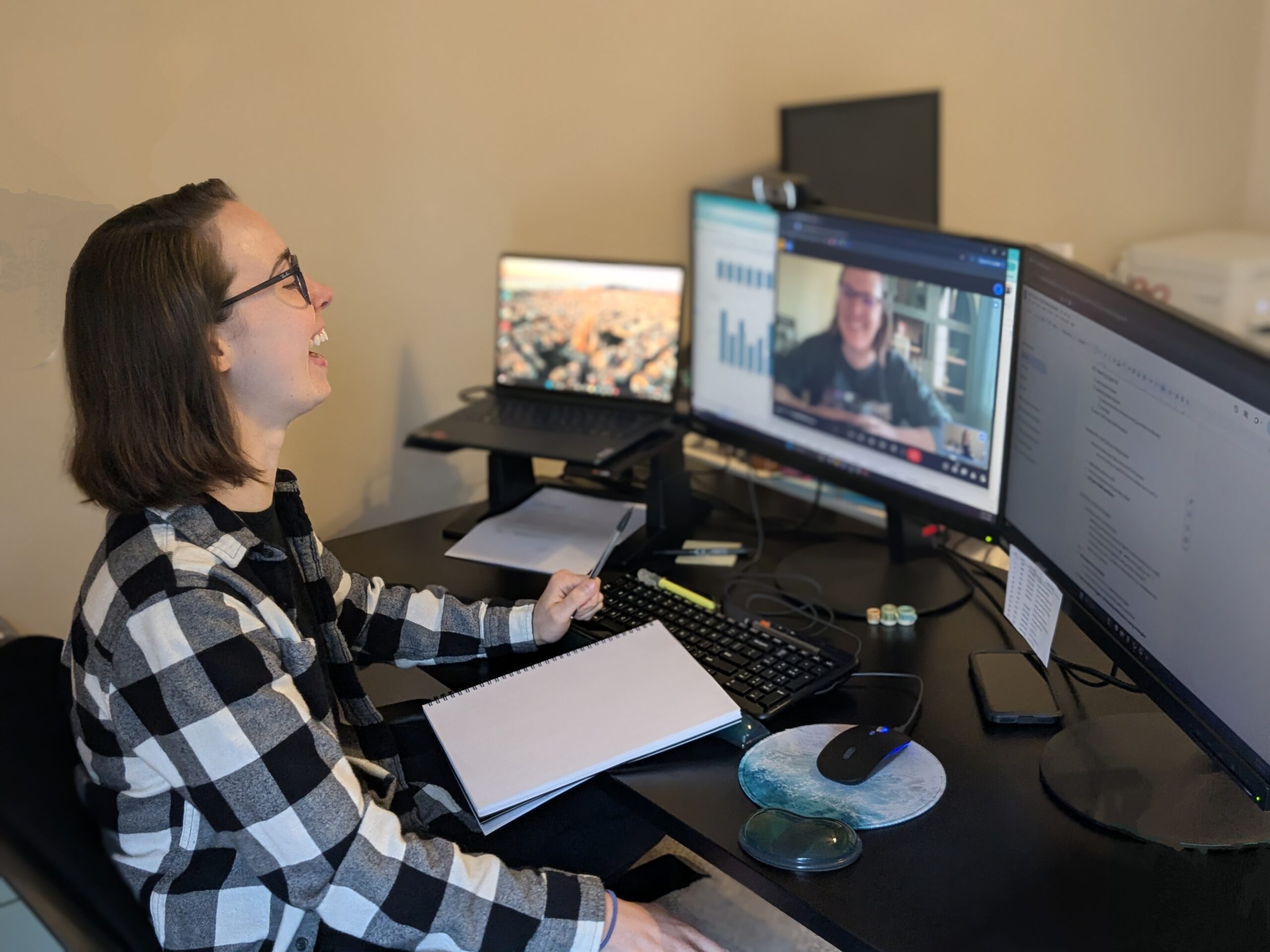 Brittany coaching client on their finances